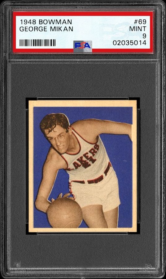 1948 Bowman #69 George Mikan — 40 PSA 1s, Five Times Any Other Card in the Set, and One of Its Twelve PSA 10s