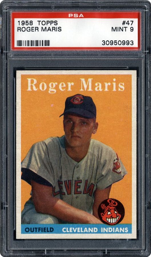 1958 Topps #47 Roger Maris RC: The Cleveland Rookie Card, 6,566 Graded and Not One PSA 10