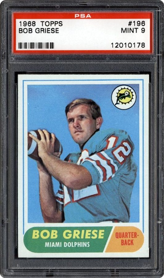 1968 Topps #196 Bob Griese — Two Gem Mints in 2,007 Tries, and a Population That Crests at PSA 6