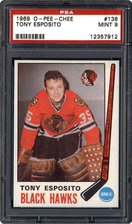 1969 O-Pee-Chee #138 Tony Esposito RC: 299 Copies Land at PSA 8, and the Grade Above It Holds 93