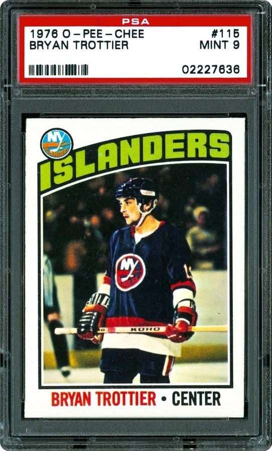 1976 O-Pee-Chee #115 Bryan Trottier RC: A Calder Winner's First Card, and Just 9 PSA 10s in 855