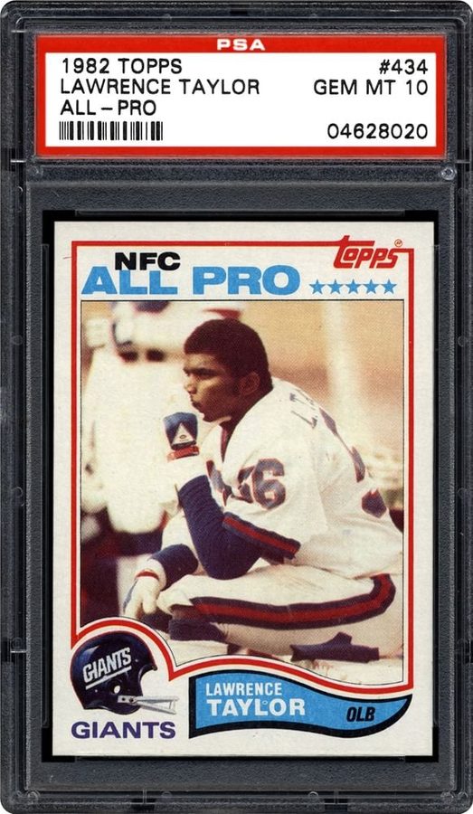 1982 Topps #434 Lawrence Taylor All-Pro RC — 193 Gems From 10,801, and 309 Qualified Eights