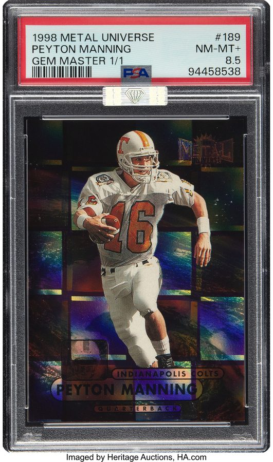 A $414,800 Peyton Manning Rookie Just Set His Card Record — Without an Autograph