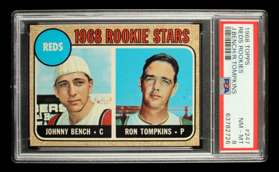 1968 Topps #247 Johnny Bench / Ron Tompkins RC — The Shared Rookie of a Catching Standard — Card of the Day