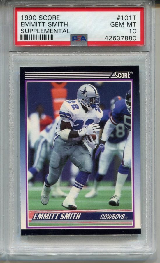 Card of the Day: 1990 Score Supplemental #101T Emmitt Smith RC - The NFL Rushing King's Key Update Rookie