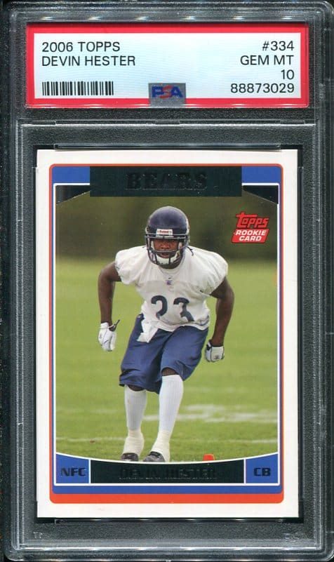 2006 Topps #334 Devin Hester RC — 366 PSA 10s in 661, and the Card Calls Him a Cornerback