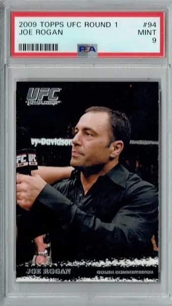 2009 Topps UFC Round 1 #94 Joe Rogan: A Color Commentator's Card From Ten Months Before the Podcast, and Seven Gem Mints in 373 Graded