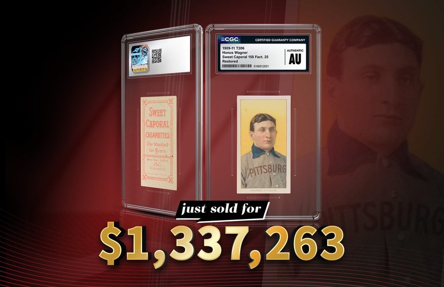 A Restored T206 Wagner Sold for $1,337,263 — the Record for a CGC-Certified Card