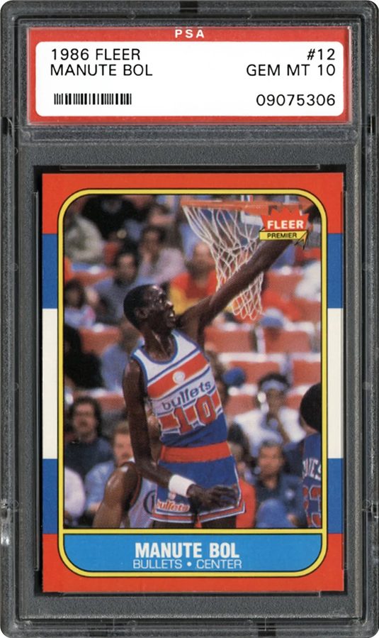 1986-87 Fleer #12 Manute Bol RC — The Tallest Rookie Card in Basketball History