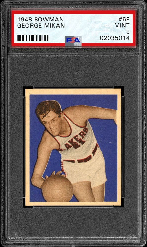 1948 Bowman #69 George Mikan — 40 PSA 1s, Five Times Any Other Card in the Set, and One of Its Twelve PSA 10s