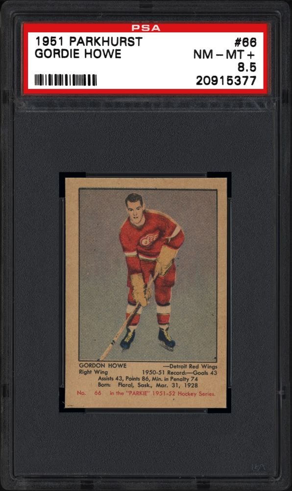 1951 Parkhurst #66 Gordie Howe — 50 Copies Sealed as Authentic, More Than His PSA 8s and 9s Combined