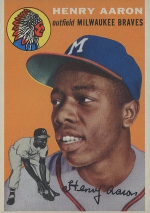 Card of the Day: 1954 Topps #128 Hank Aaron RC — Hammerin' Hank's Defining Rookie
