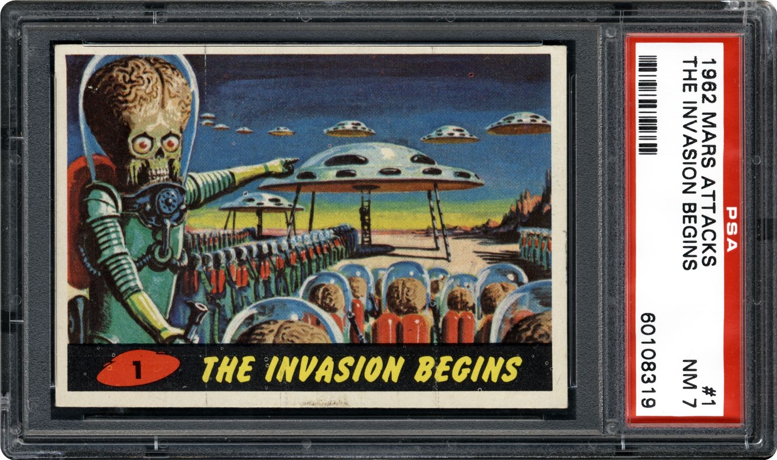 1962 Topps Mars Attacks #1 The Invasion Begins — One PSA 10 in the Entire 55-Card Set, and It Isn't This Card