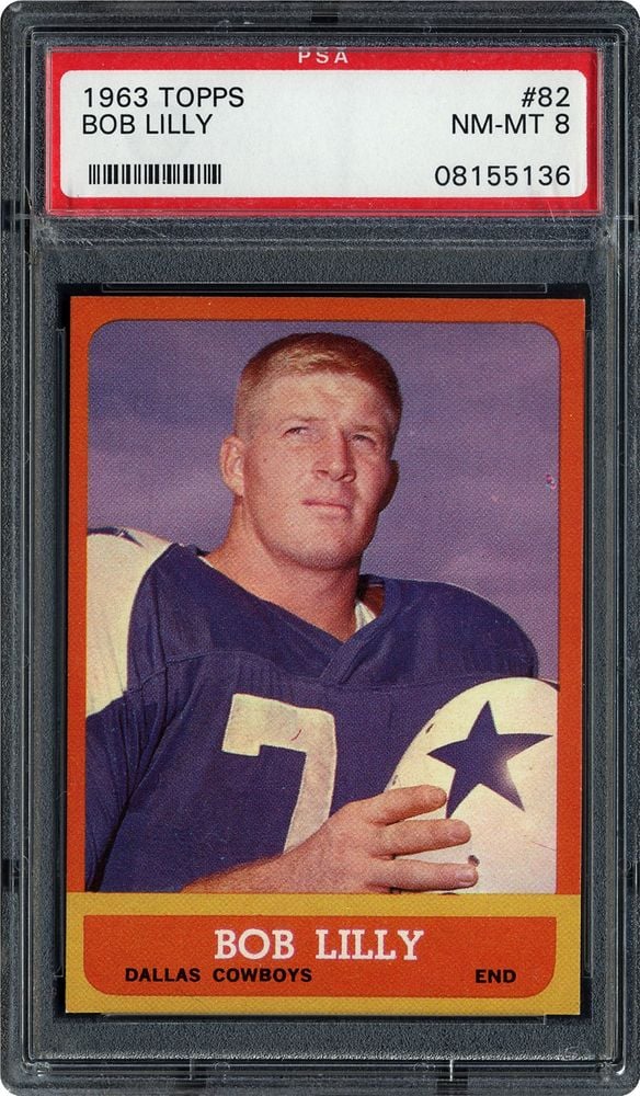 1963 Topps #82 Bob Lilly: A Short-Printed Rookie Graded 922 Times, Second Only to Jim Brown Among the Set's 76 Short Prints