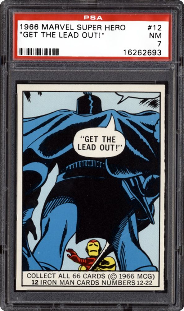 1966 Donruss Marvel Super Heroes #12 — Iron Man's First Card, 191 Graded, One PSA 10