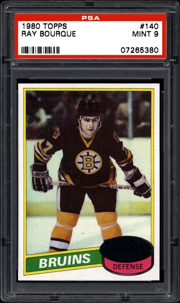 1980 Topps #140 Ray Bourque RC: He Wears No. 7, the Number He Handed Phil Esposito in 1987, and PSA Has Graded Seven 10s