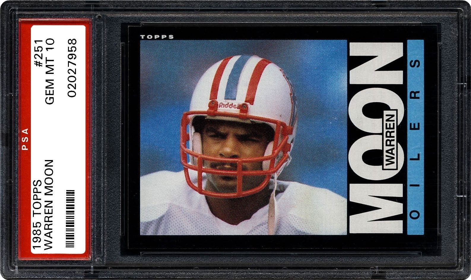 1985 Topps #251 Warren Moon RC: A Rookie Card Issued After Five Grey Cups