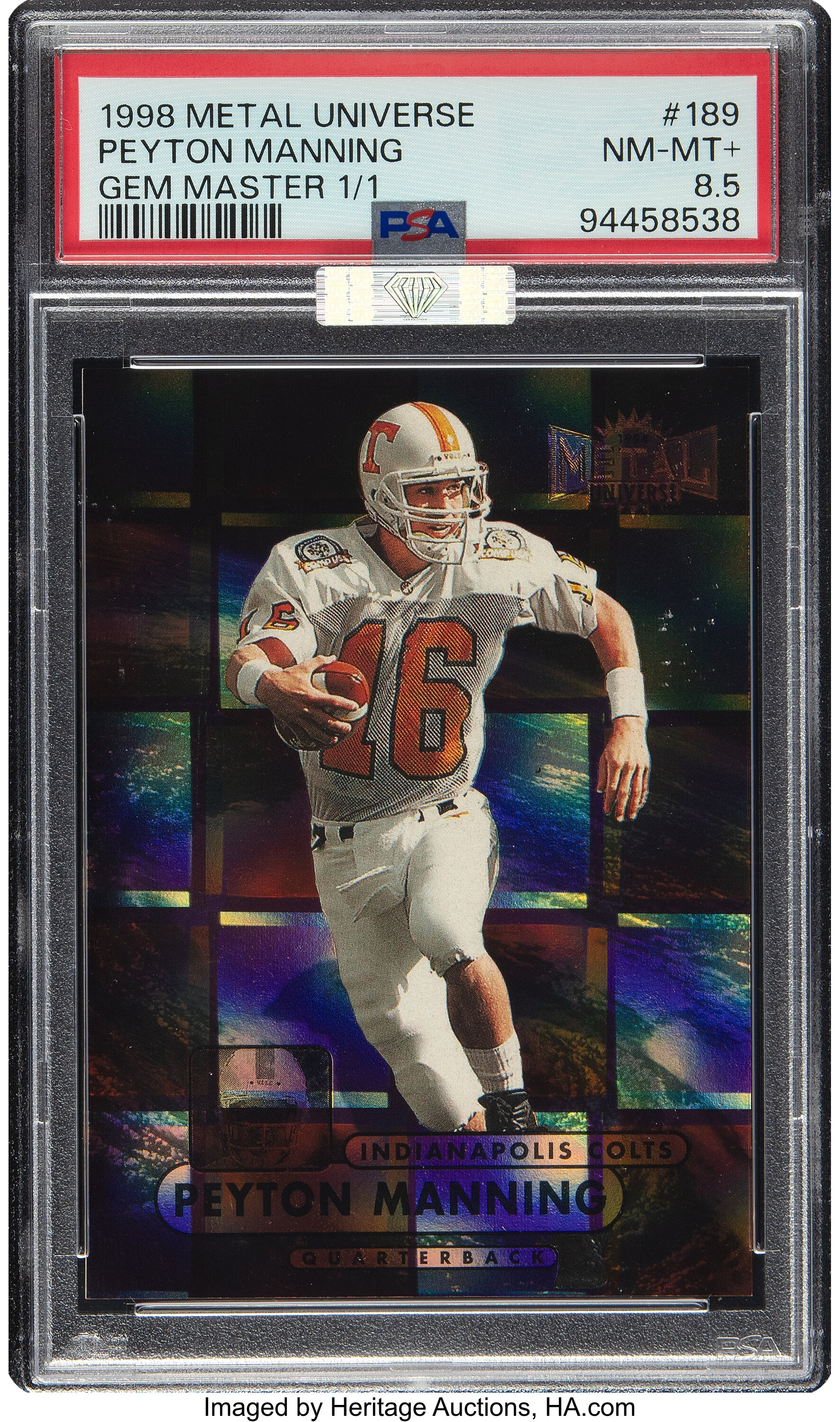 A $414,800 Peyton Manning Rookie Just Set His Card Record — Without an Autograph