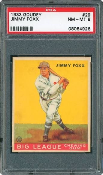 Card of the Day: 1933 Goudey Jimmie Foxx #29 — The Most Undervalued Pre-War Card
