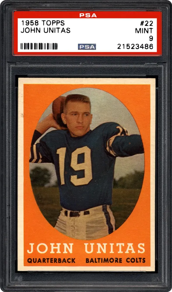 1958 Topps #22 Johnny Unitas — The Golden Arm That Built Monday Night Football