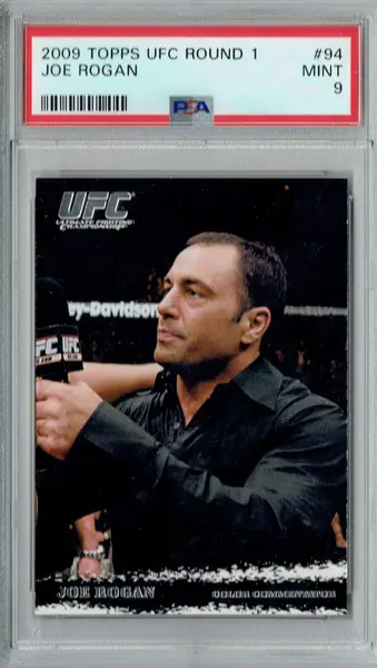 2009 Topps UFC Round 1 #94 Joe Rogan: A Color Commentator's Card From Ten Months Before the Podcast, and Seven Gem Mints in 373 Graded