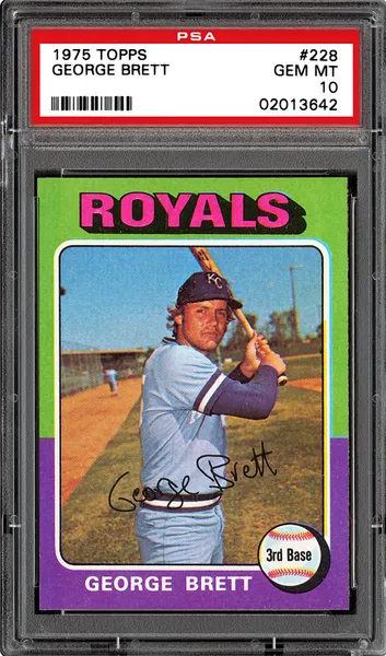 Card of the Day: 1975 Topps George Brett RC #228 — The Toughest Condition-Sensitive Hall of Famer Rookie