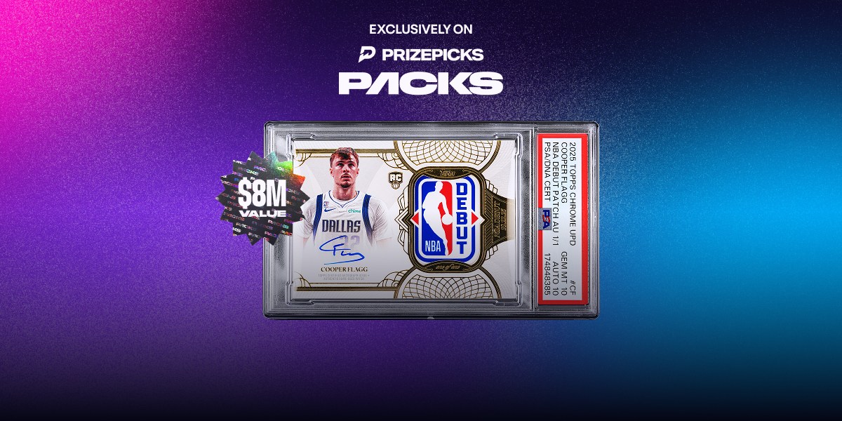 The $8.04 Million Flagg 1/1 Is Now a Prize in PrizePicks Packs, Alongside the Harper and Knueppel Debut Patches From the Same Auction
