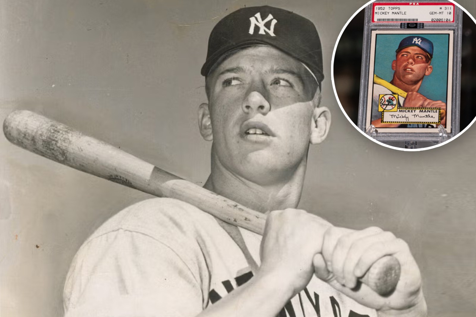 The 1951 Photograph Behind the 1952 Topps Mantle Sold for $3 Million — the Card It Produced Still Has Only Three PSA 10s