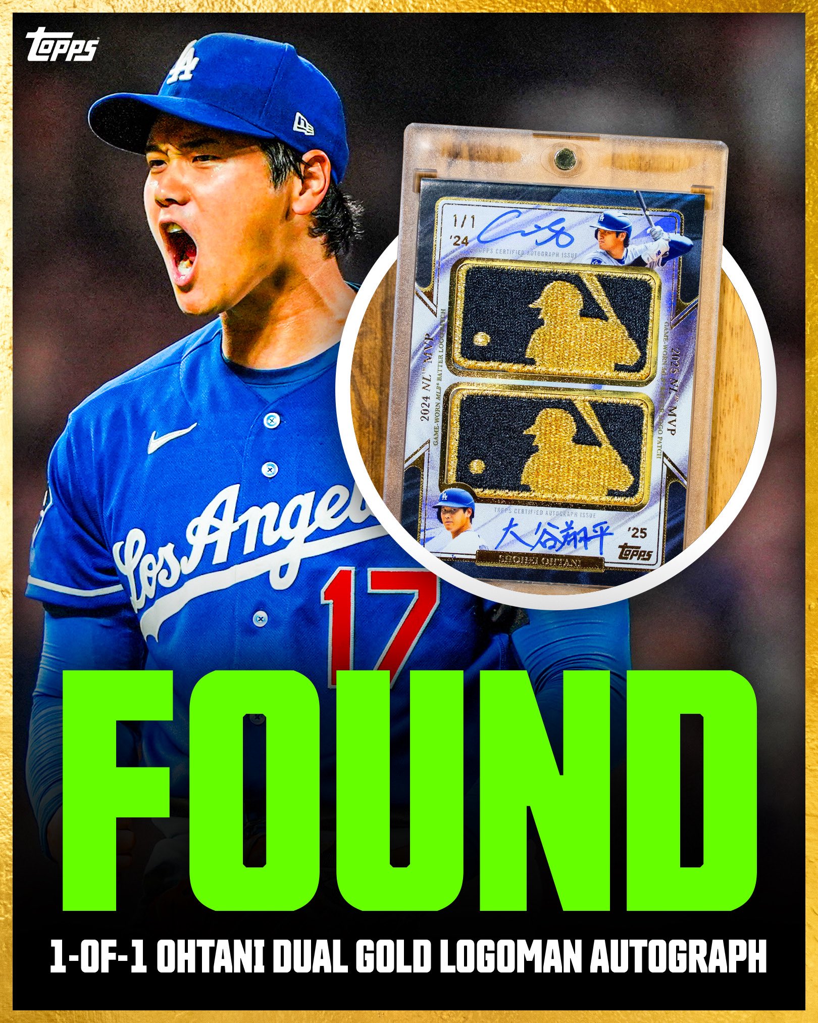 Ohtani's 1/1 Dual Gold Logoman Sells for $11 Million — The Bounty Chase Is Over