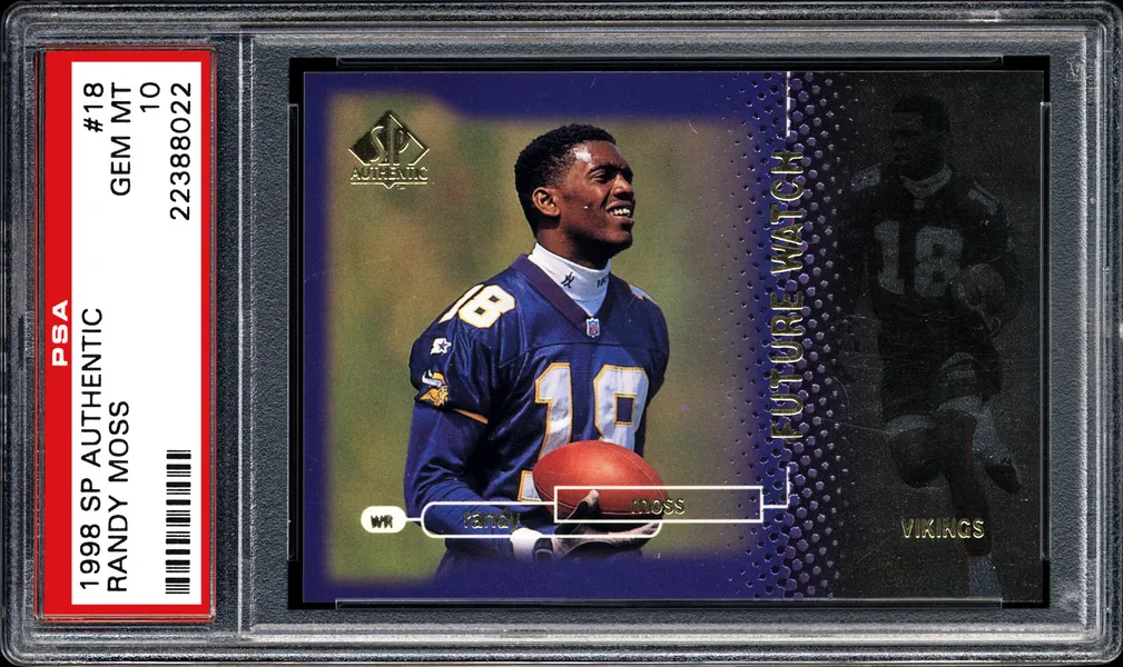 1998 SP Authentic #18 Randy Moss RC — The Freak's Defining Rookie Card